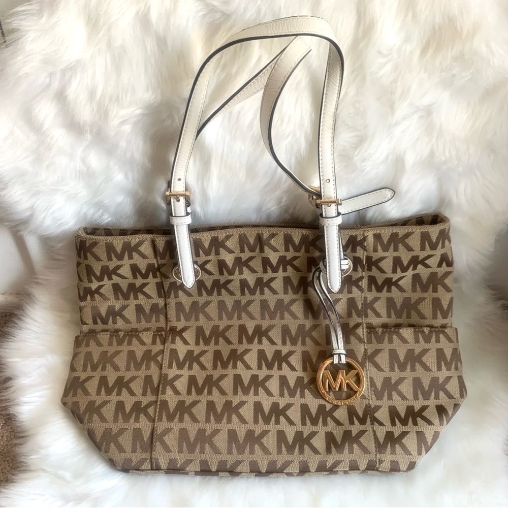 MICHAEL KORS Jet Set Brown Monogram Bag